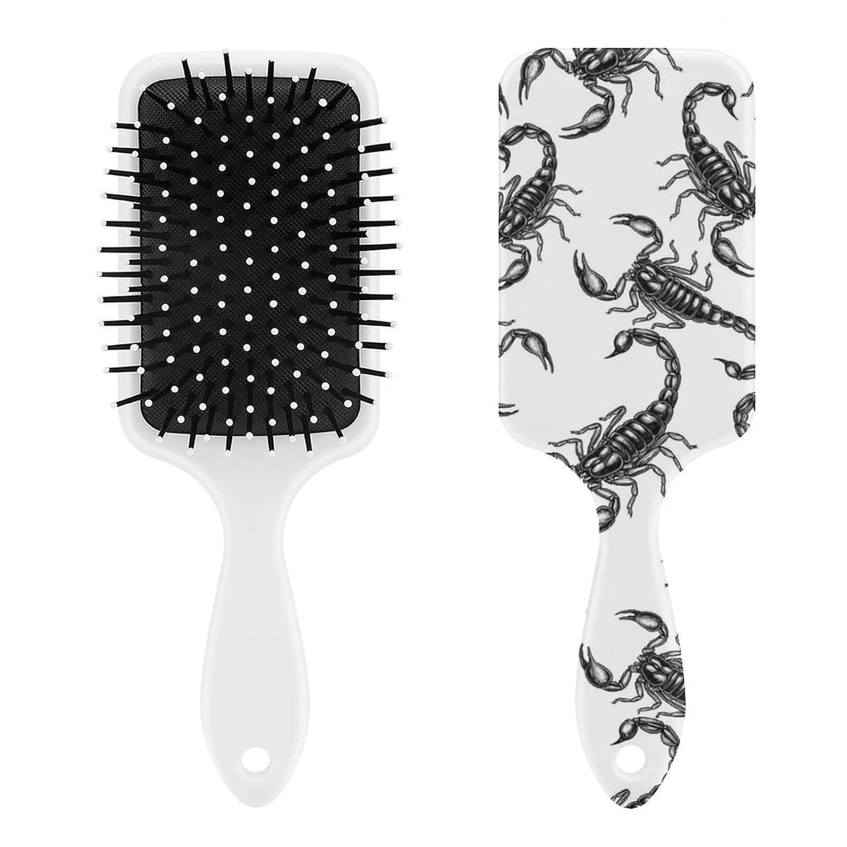 Air-Cushion Comb Black Gold Glitter Cheetah Leopard Print, Smooth Hair Salon Anti-Knotting Fluffy, For Long Thick Curly Hair, 1 Pack