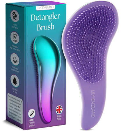 Lily England Detangling Comb & Brush Set for Girls, Tail & Wide Tooth Comb