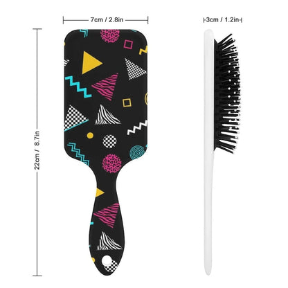 Air-Cushion Comb Black Gold Glitter Cheetah Leopard Print, Smooth Hair Salon Anti-Knotting Fluffy, For Long Thick Curly Hair, 1 Pack