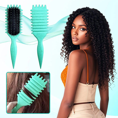 Candy Brush,Curly Hair Brush,Curl Defining Brush,Shaping and Defining Curls for Women Hair Brush for Combing and Shaping,Reduce Pulling and Curl Separation For Defined Curls(Purple)