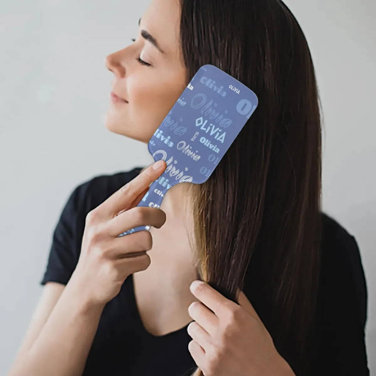 Personalized Name Hair Brush Detangler Brush Gifts for Women Man Custom Detangler-Hair-Brush Kids-Toddler-Girls for Travel All Hair Types