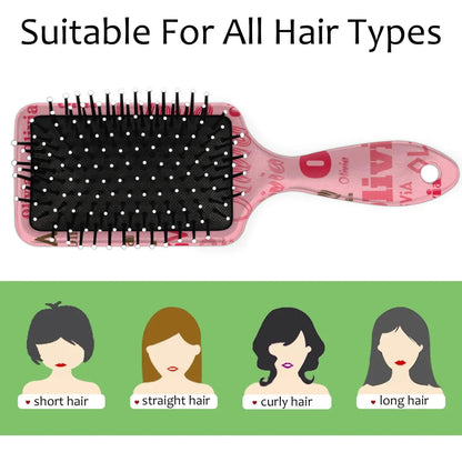 Personalized Name Hair Brush Detangler Brush Gifts for Women Man Custom Detangler-Hair-Brush Kids-Toddler-Girls for Travel All Hair Types