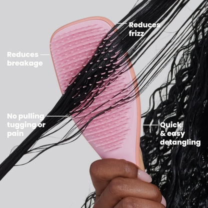 Tangle Teezer Ultimate Detangler Curly Hair Brush, 3C to 4C, Aqua Green