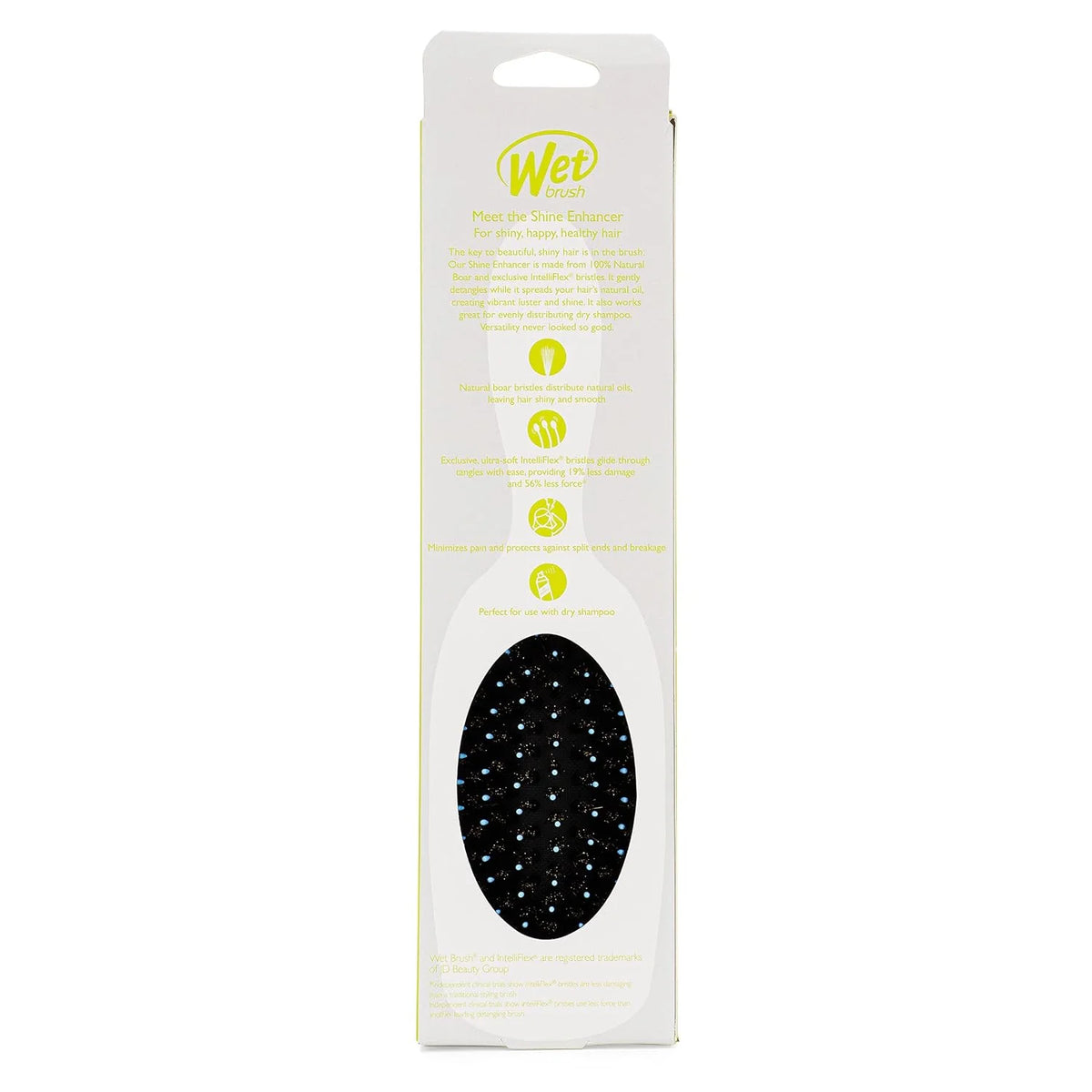 Wet Brush Shine Enhancer Hair Brush, Pink - Exclusive Ultra-soft IntelliFlex Bristles - Natural Boar Bristles Leave Hair Shiny And Smooth For All - For Women, Men, Wet And Dry Hair
