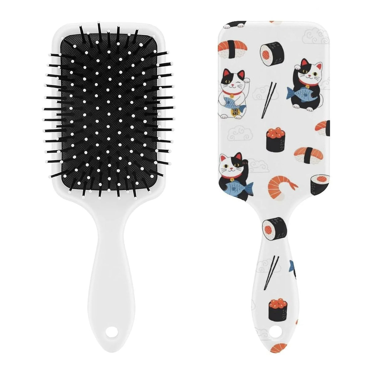 Air Cushion Comb for Massage Japanese Ocean Wave Fish Koifish Art, For Curly Long Thick Straight Hair, Women Girls Ladies