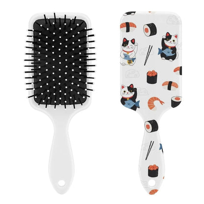 Air Cushion Comb for Massage Japanese Ocean Wave Fish Koifish Art, For Curly Long Thick Straight Hair, Women Girls Ladies