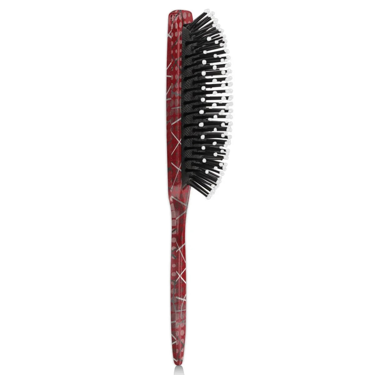 Personalized-Kids-Hair-Brush for Boy Girls Custom Gift Detangler Brush Soft Bristle Hair Brushes Travel Hair Brush for All Hair Types Christmas Hallowmas Spider Web Sliver Dot