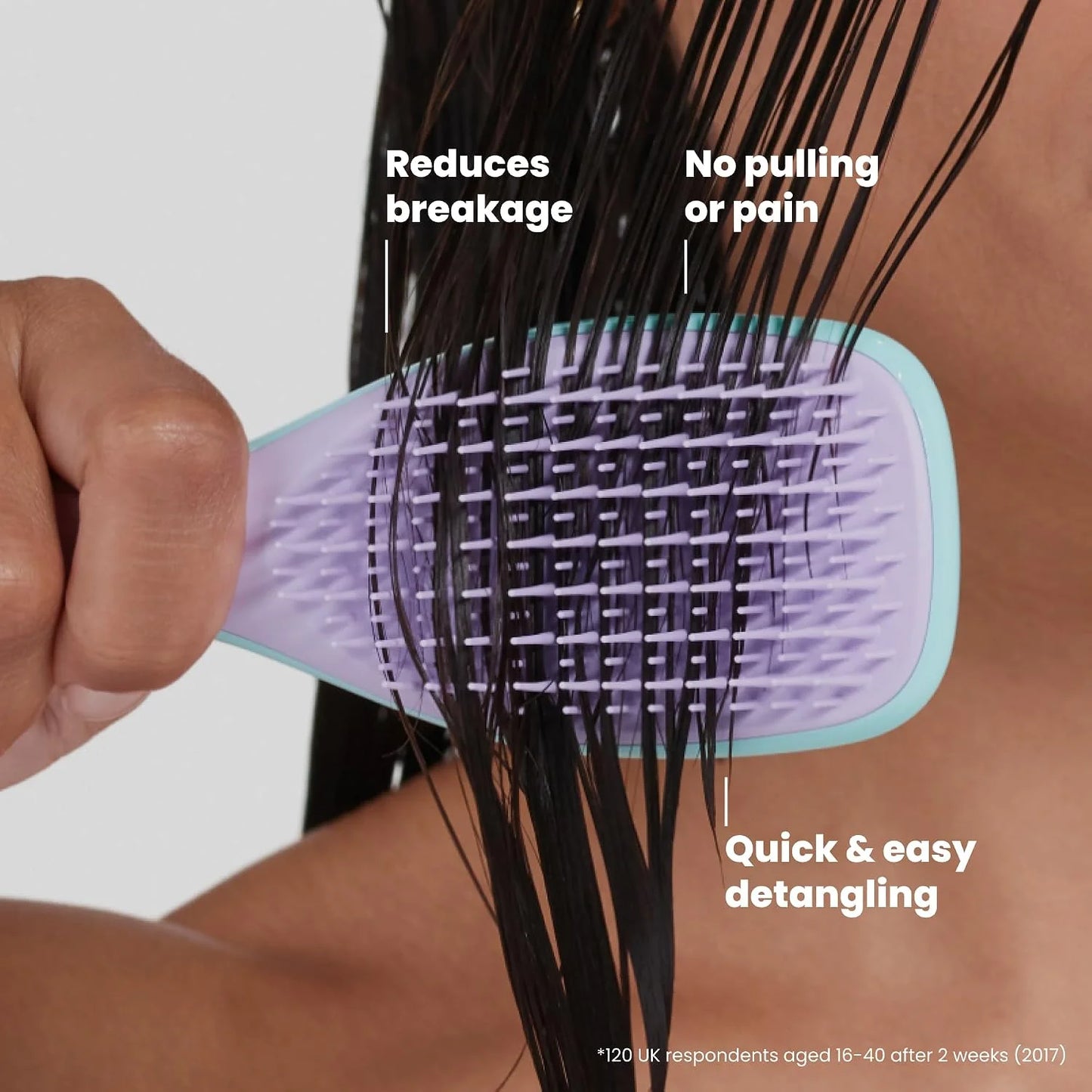 Tangle Teezer Ultimate Detangler Mini Hair Brush, Pink & Mint