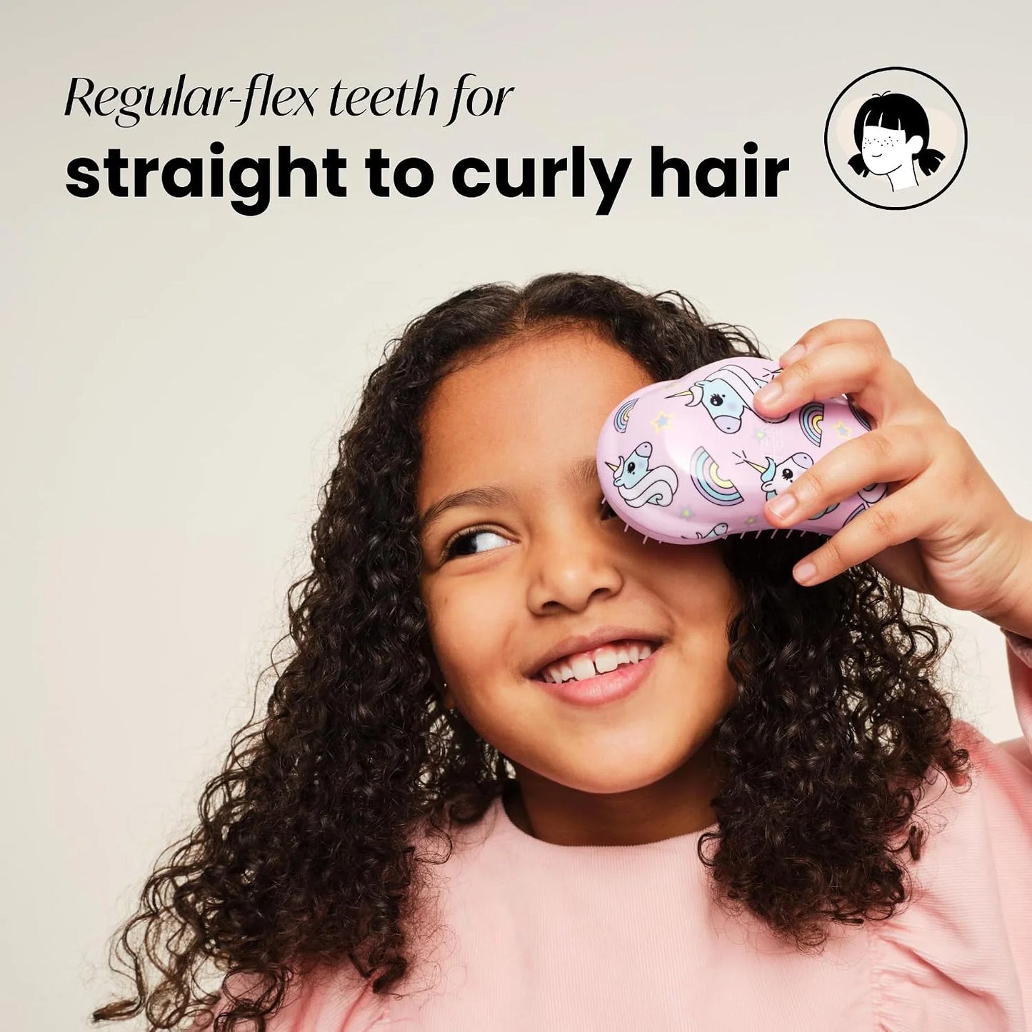 Tangle Teezer Original Detangler Mini Hair Brush for Kids, Unicorn Magic