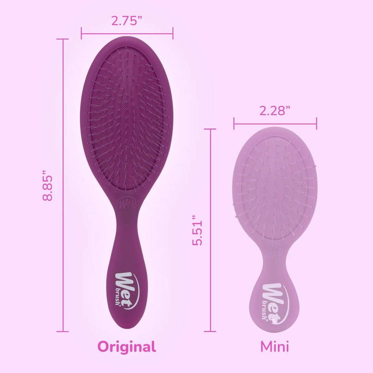 Wet Brush Original Detangler Hair Brush, Purple, For All Hair Textures