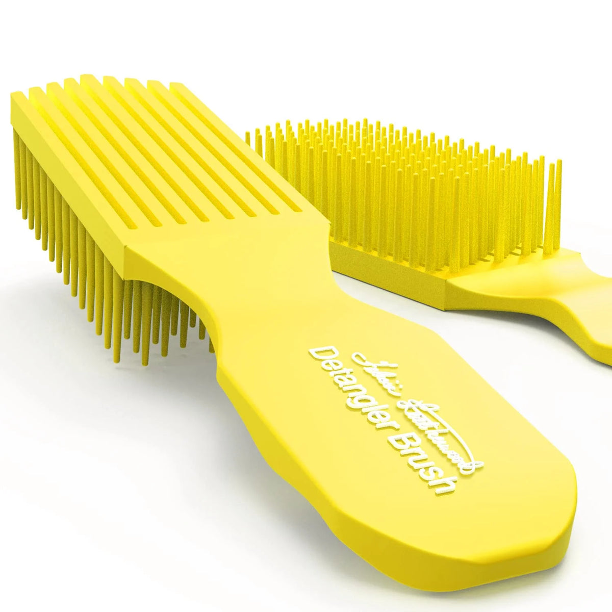 Yellow Detangler Brush by Felicia Leatherwood - For Kinky, Curly, Wavy 4c or Straight Hair - Tame Your Tangles Smooth Your Coils - Pain Free for All Ages