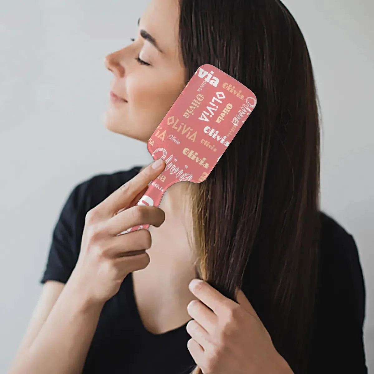 Personalized Name Hair Brush Detangler Brush Gifts for Women Man Custom Detangler-Hair-Brush Kids-Toddler-Girls for Travel All Hair Types