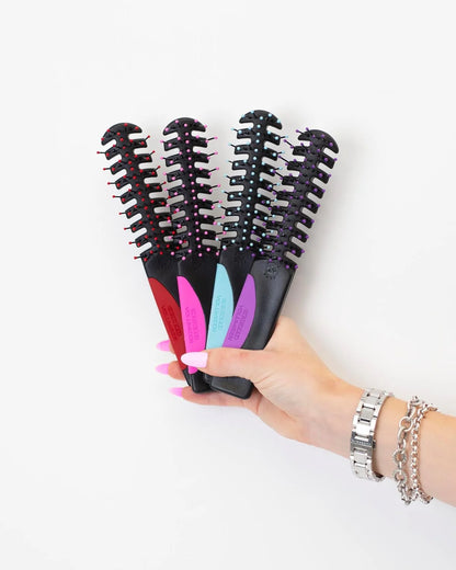 Cricket Static Free Volumizer Hair Brush - Styling, and Detangling All Hair Types, Long, Short, Thick, Thin, Curly, Straight, and Wavy, Happy Hair (Sky Blue)