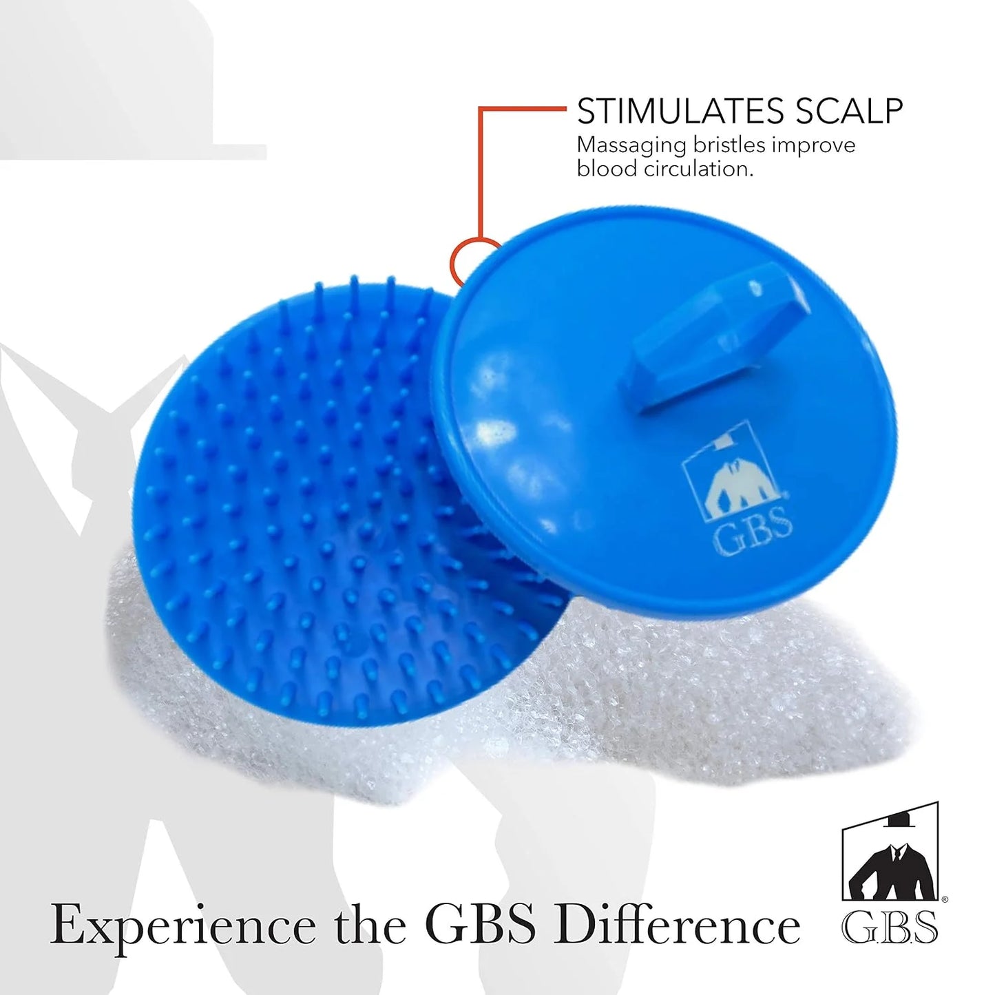 G.B.S Easy to Hold Hair Scalp Shampoo Brush Scrubber, 4 Black, 4 Red, Pack of 8