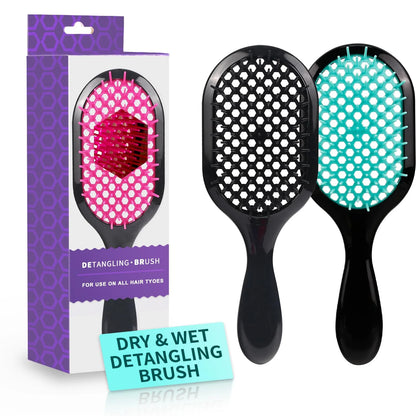 Detangling Brush,1 Pack Detangler Brush, Gentle & Effective Detangling on Wet or Dry Fragile Hair Types,Ultra-light, Detangling Brsuh ventilated and antistatic hairbrush (green1)