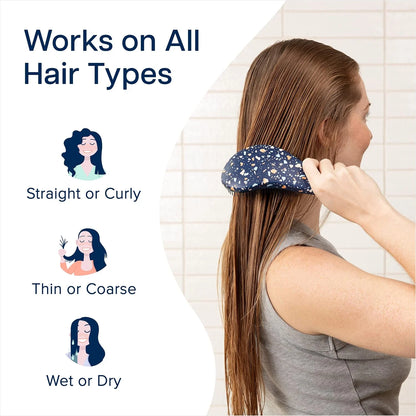 Crave Naturals Glide Thru Hair Brush - Detangler Brush for Curly, Straight, Wet or Dry Hair - Gentle Detangling Brushes for Adults, Kids, Toddlers - Hair Accessories for Women, 7.5x3" - Pink