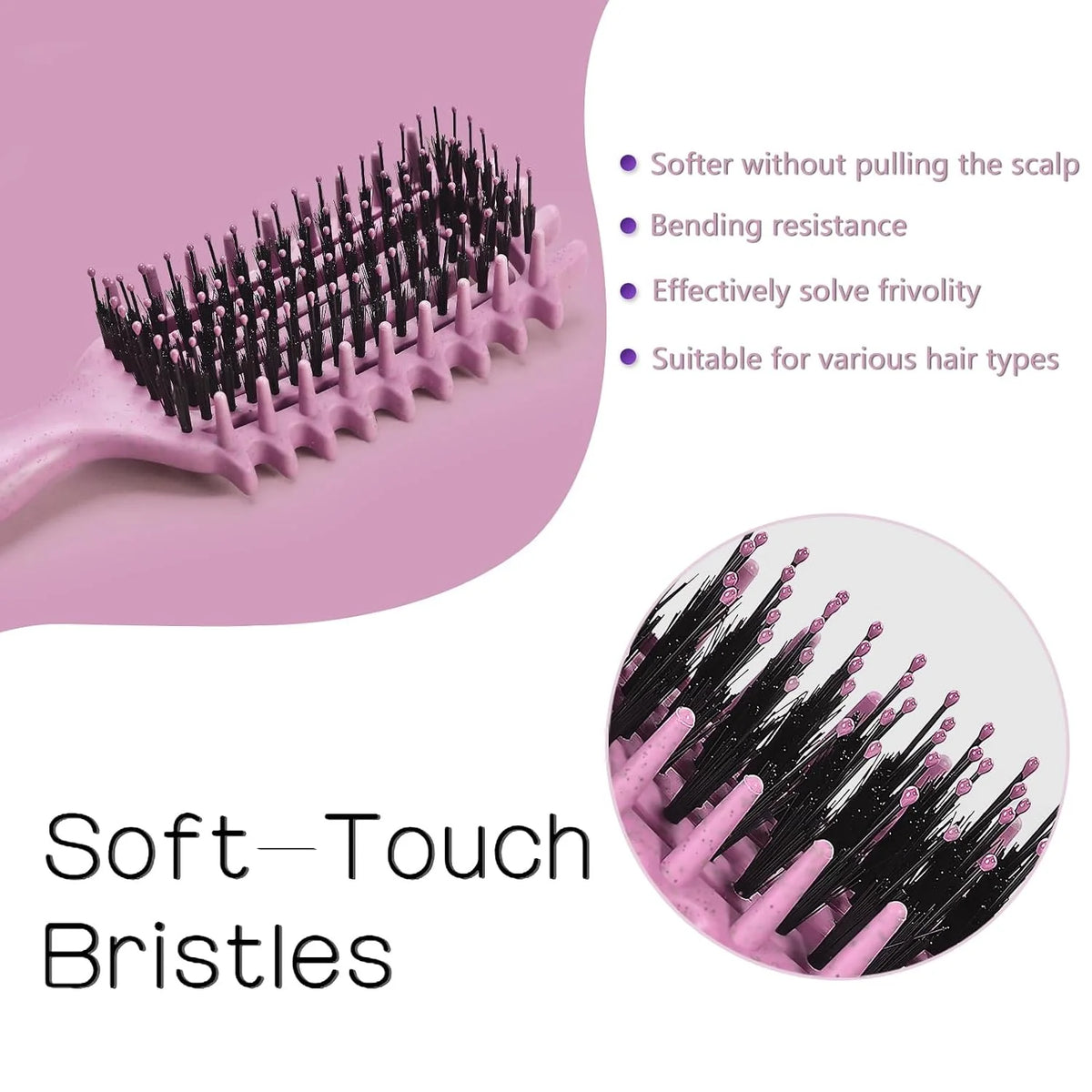 Curly Hair Brush, Cat Ear Curl Brush for Men & Women