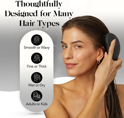 Kitsch Detangle Brush – Gentle Curly Hair Brush All Hair Types - Black