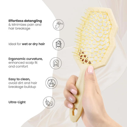 AIMIKE Glacier Detangler Brush for Curly Hair, Wet & Dry Hair Brush