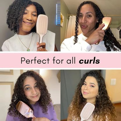 Lily England Pink Hair Brush for Women Detangling for Curly Wet & Dry Hair