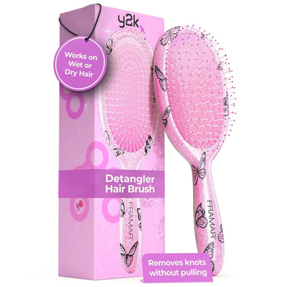 FRAMAR Wet Hair Brush Detangler, Detangling Hairbrush For Women – Giraffe