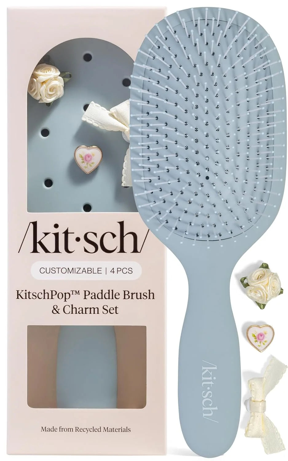 KitschPop™ Paddle Brush | Hair Brushes for Women – Soft Violet