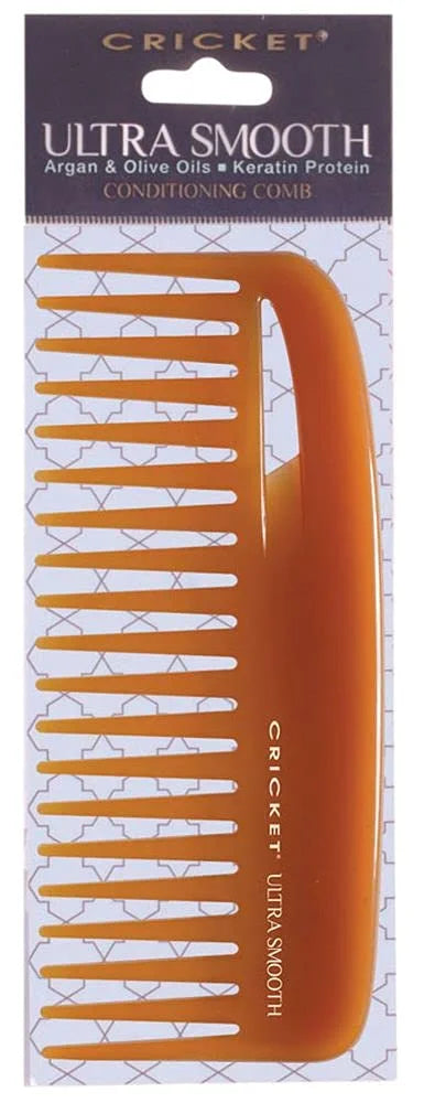 Cricket Ultra Smooth Coconut Conditioning Comb – Infused with Coconut Oil & Keratin for Frizz-Free Shine and Hydration, Ideal for Mid-Length, Thick, and Textured Hair