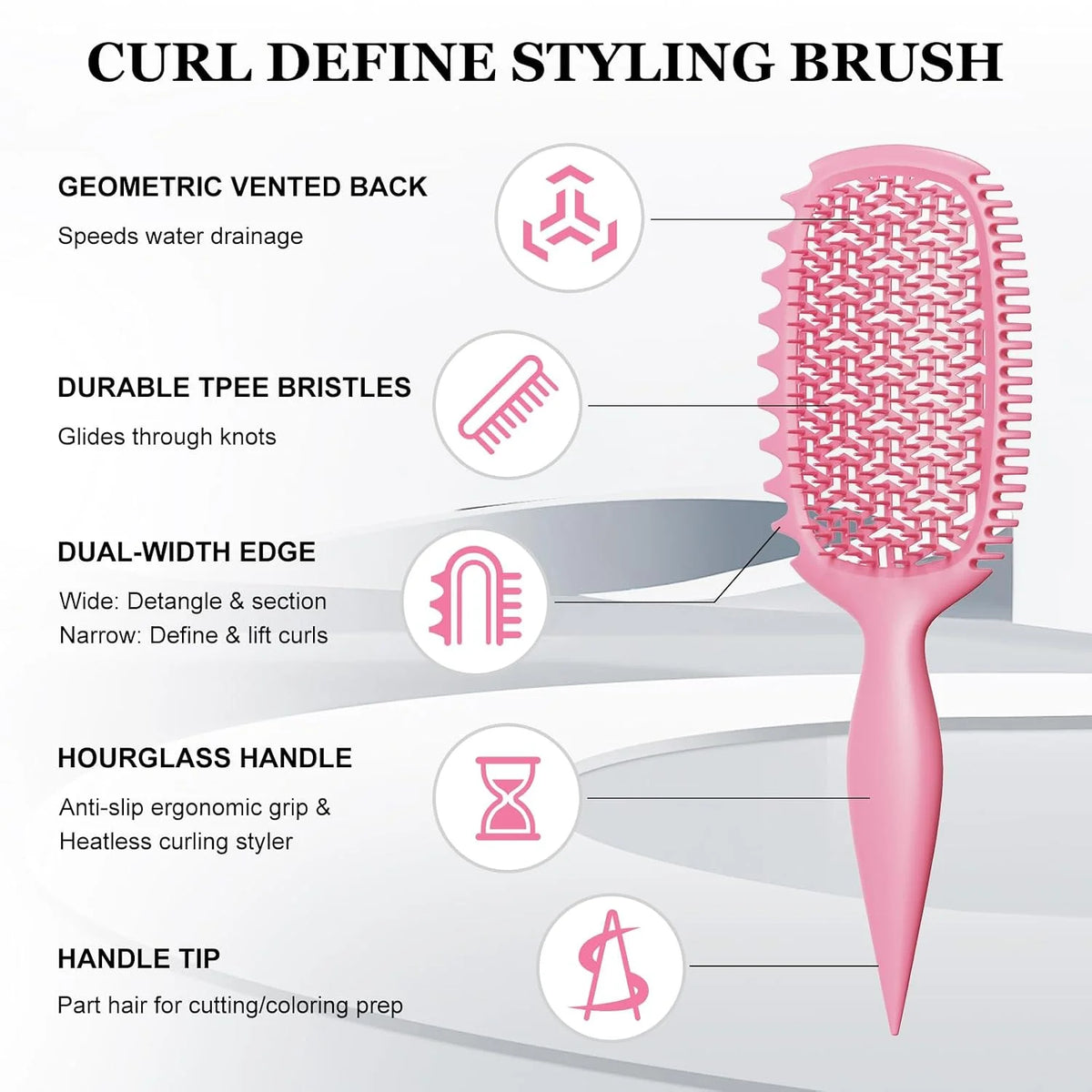 Curly Hair Brush, Curl Brush For Wet & Dry Hair,Curl Defining For Women&Men
