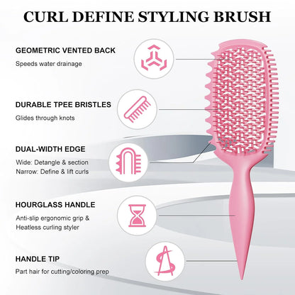 Curly Hair Brush, Curl Brush For Wet & Dry Hair,Curl Defining For Women&Men