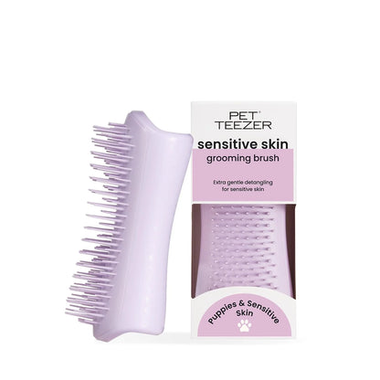 Pet Teezer Puppy Essential Dog Brush, Extra Soft Teeth, Wet or Dry, Purple