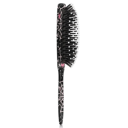 Personalized-Kids-Hair-Brush for Boy Girls Custom Gift Detangler Brush Soft Bristle Hair Brushes Travel Hair Brush for All Hair Types Christmas Hallowmas Spider Web Sliver Dot