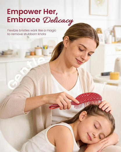 AIMIKE Paddle Hairbrush for Women & Kids Fine Hair, Wet & Dry