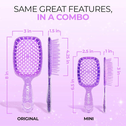 FHI Heat UNbrush Detangling Brush Combo Pack - Original + Mini