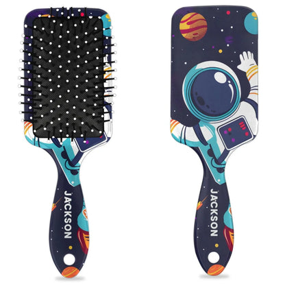 Personalized Cool-Rocket Detangler-Hair-Brush for Kids-Boys,Glides Through Tangles Comb,Custom Name Hair Brushes for All Hair Types Wet/Dry/Curly/Thick Hair,Dark Blue