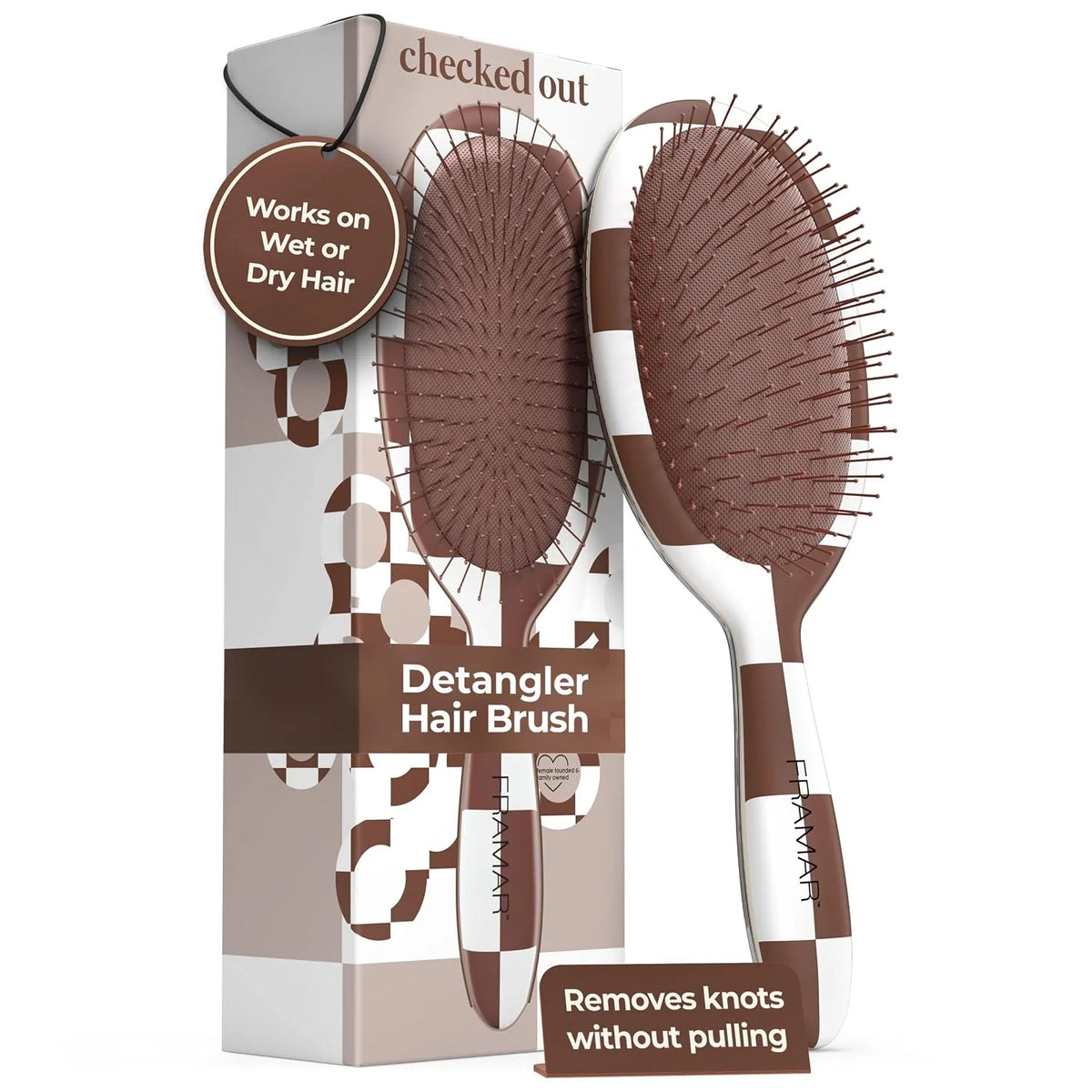 FRAMAR Wet Hair Brush Detangler, Detangling Hairbrush For Women – Giraffe