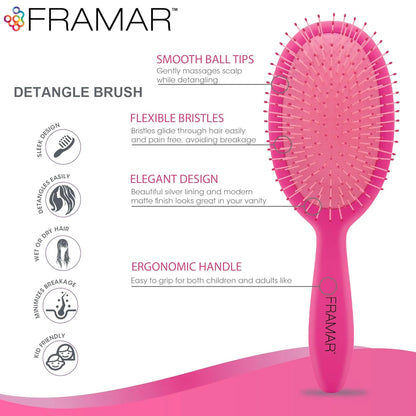 FRAMAR Wet Hair Brush Detangler, Detangling Hairbrush For Women – Giraffe