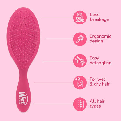 Wet Brush Original Detangler Hair Brush, Purple, For All Hair Textures