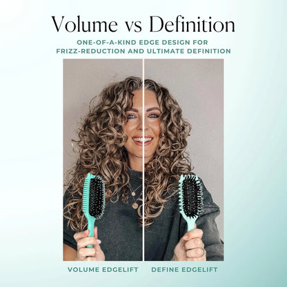 Bounce Curl Volume EdgeLift Brush, 5-In-1 Styling Tool Defined Curls Purple