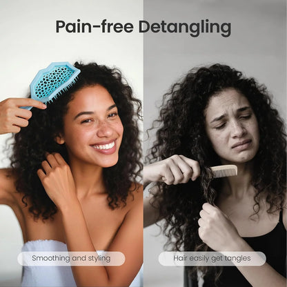 AIMIKE Glacier Detangler Brush for Curly Hair, Wet & Dry Hair Brush