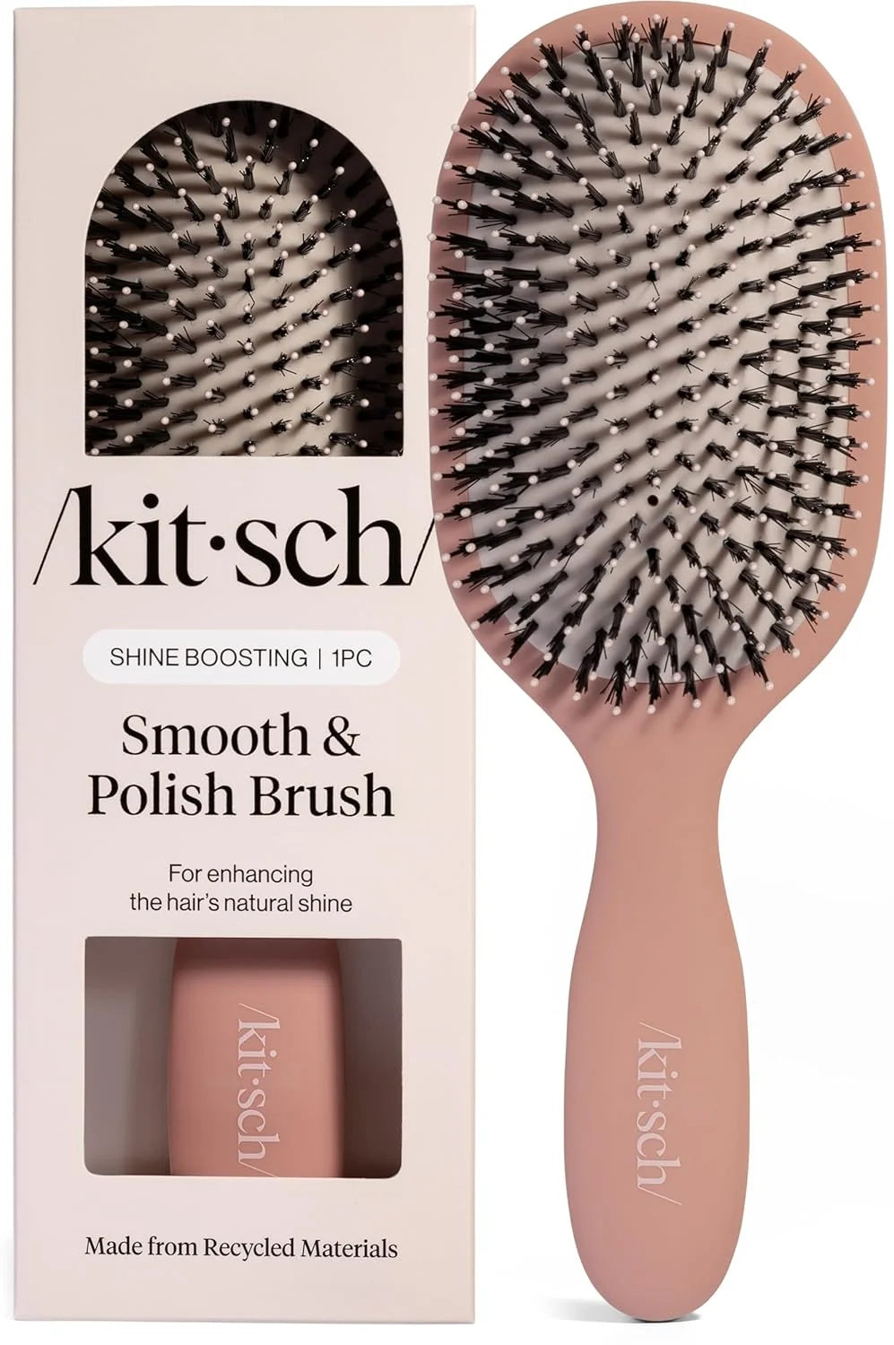 Kitsch Smooth & Polish Hair Brushes For Women and Men - Black
