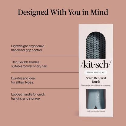 Kitsch Scalp Renewal Brush - Hairbrush Scalp Massager - Soft Violet