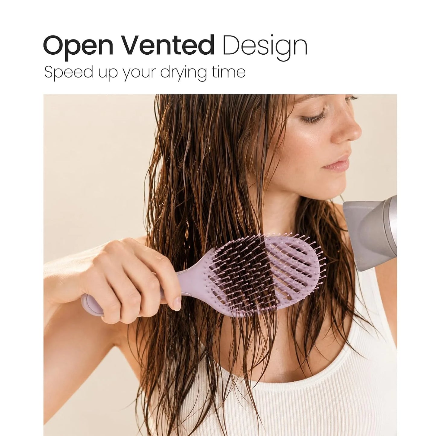 AIMIKE Vented Hair Brush for Fine Thin Hair, Gentle Detangler for Women