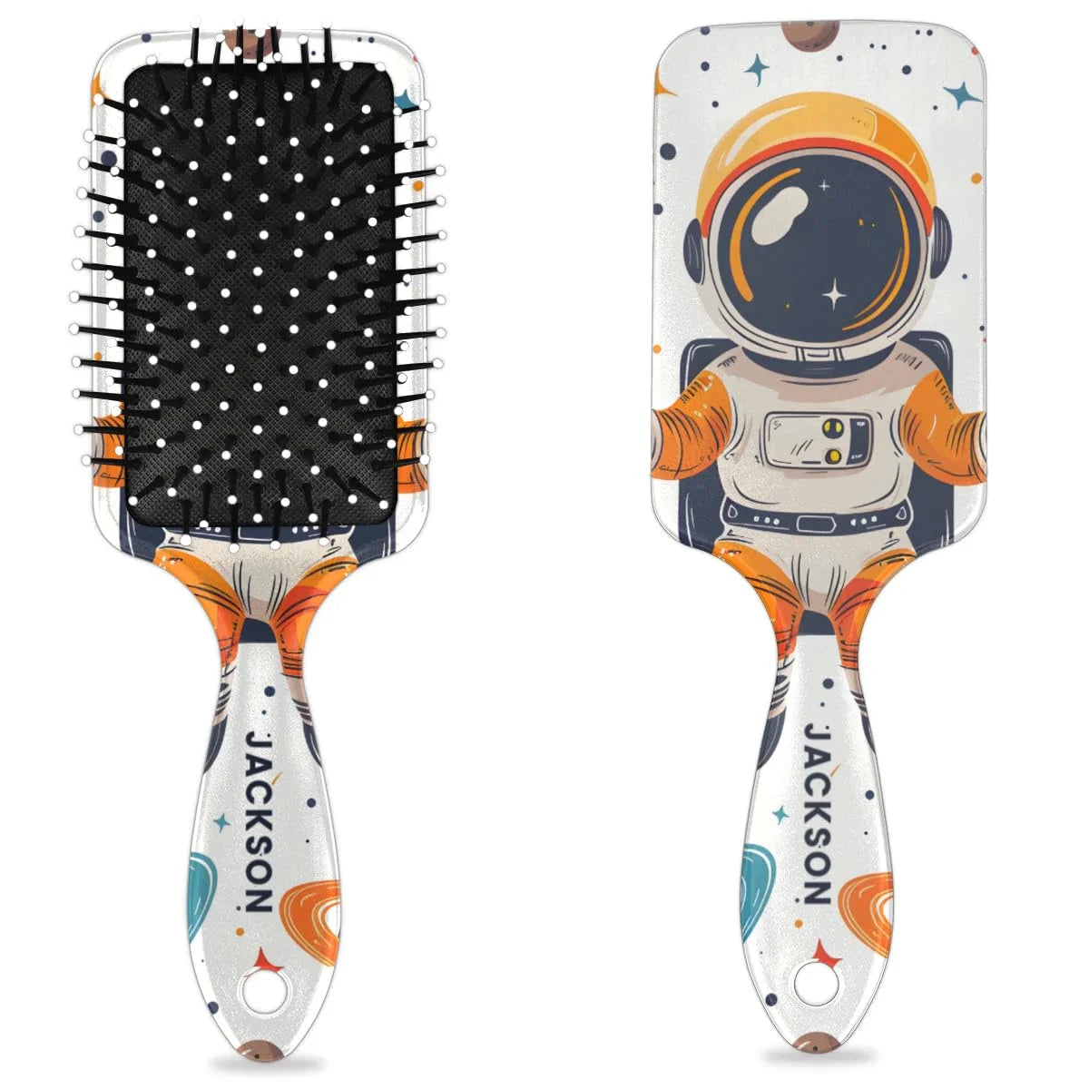Personalized Cool-Rocket Detangler-Hair-Brush for Kids-Boys,Glides Through Tangles Comb,Custom Name Hair Brushes for All Hair Types Wet/Dry/Curly/Thick Hair,Dark Blue