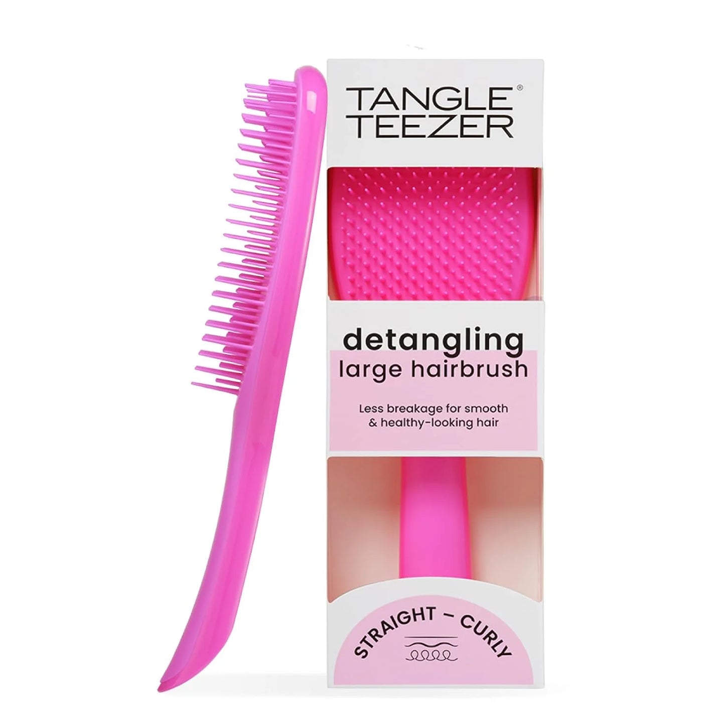 Tangle Teezer Large Ultimate Detangler Brush, Straight to Wavy, Pink/Purple