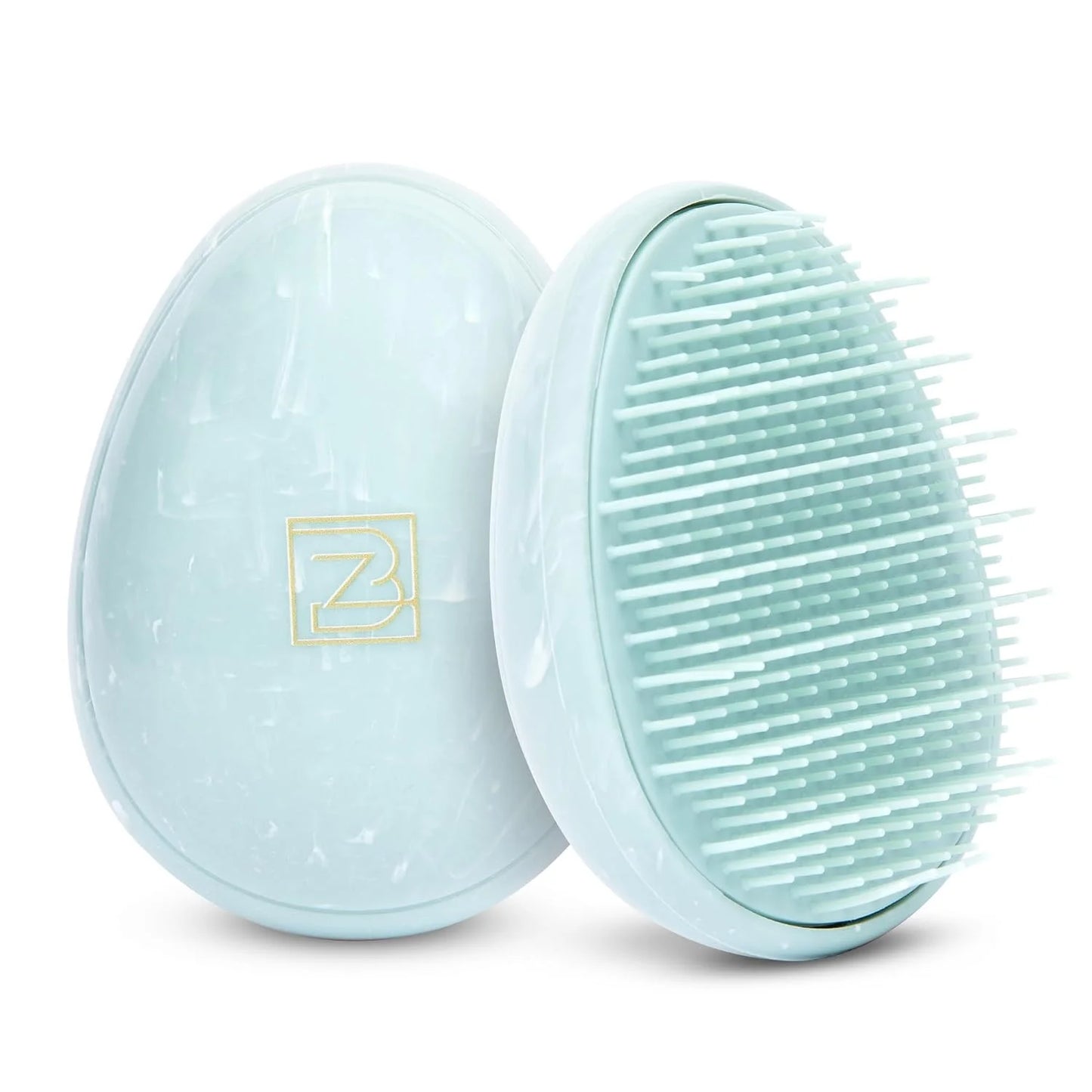 Travel Hairbrush - Mini Hair Detangler for Women Teens Kids - Sensory Scalp Massager - Small Portable Comb - Thick, Curly, Straight, Wet, Dry - Compact Detangler - Purse Essentials