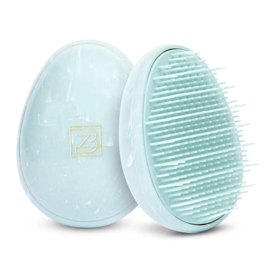 Travel Hairbrush - Mini Hair Detangler for Women Teens Kids - Sensory Scalp Massager - Small Portable Comb - Thick, Curly, Straight, Wet, Dry - Compact Detangler - Purse Essentials