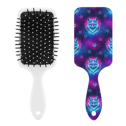 Women Girls Ladies Hair Brush Purple Black Buffalo Check Plaid Pattern, Paddle Brush for Detangling Scalp Massage, Cushion Hairbrush for Long Thick Curly Hair