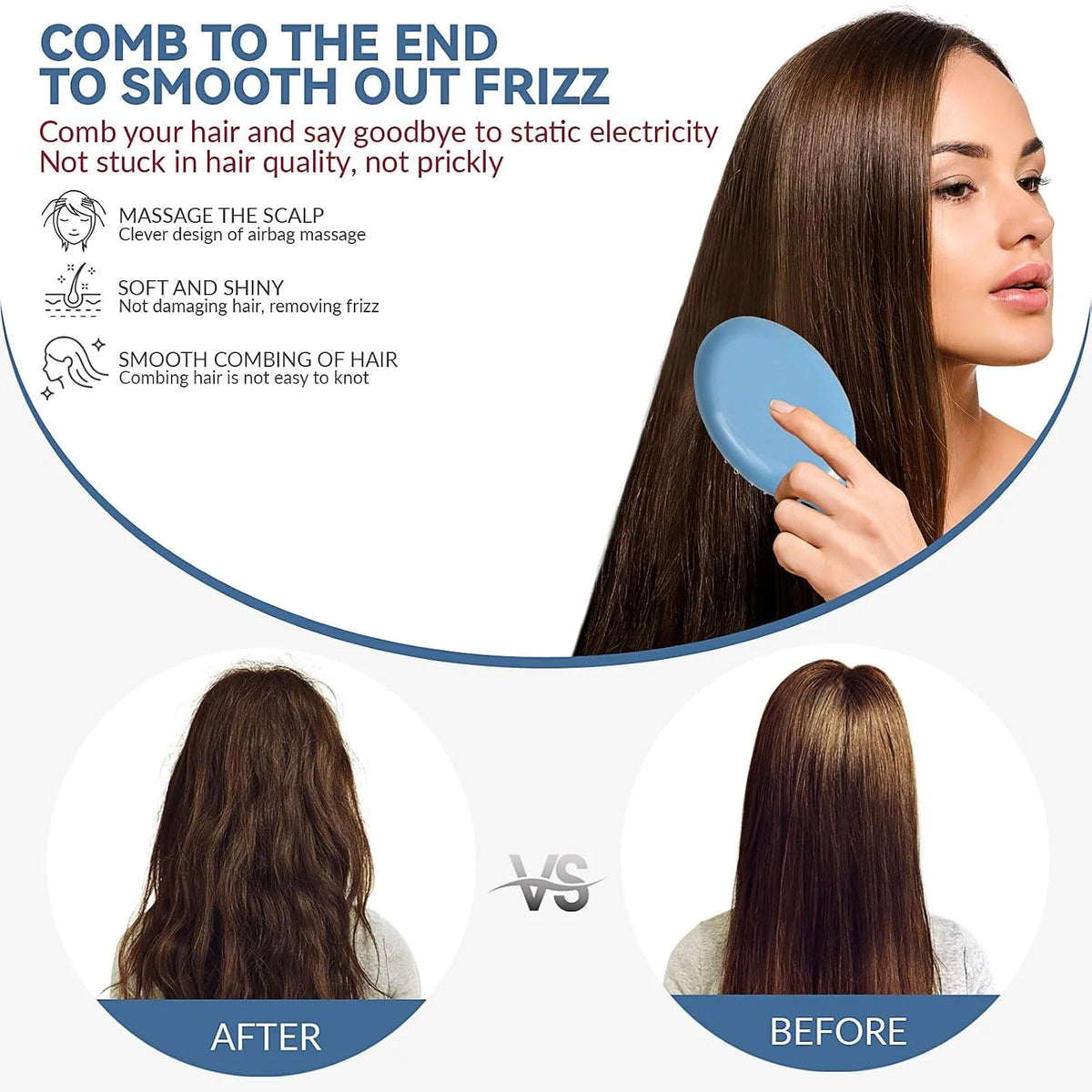 2P Mini Hair Brush,Brush Squirt Detangling Brush,Mini Detangler Brush, No Tangle Ultra-Soft IntelliFlex Bristles,with Ease Knots Without Tears or Breakage (Bright flour)