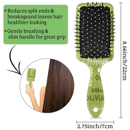Personalized Name Hair Brush Detangler Brush Gifts for Women Man Custom Detangler-Hair-Brush Kids-Toddler-Girls for Travel All Hair Types
