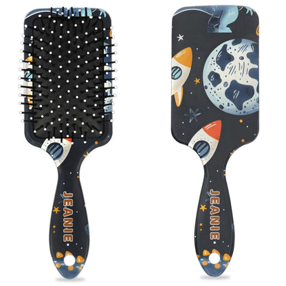 Personalized Cool-Rocket Detangler-Hair-Brush for Kids-Boys,Glides Through Tangles Comb,Custom Name Hair Brushes for All Hair Types Wet/Dry/Curly/Thick Hair,Dark Blue